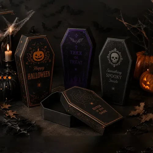 Halloween Coffin Shaped Rigied Boxes